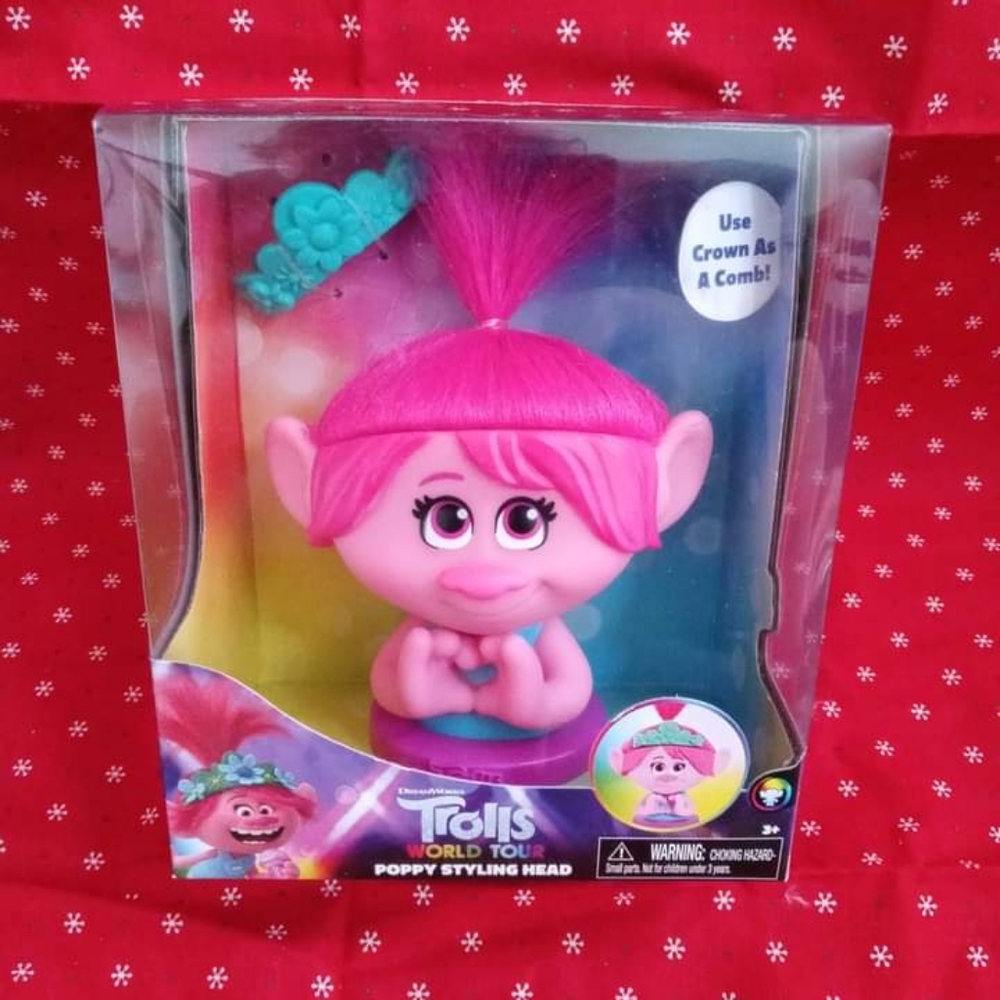 New Trolls World Tour Poppy Doll Styling Head